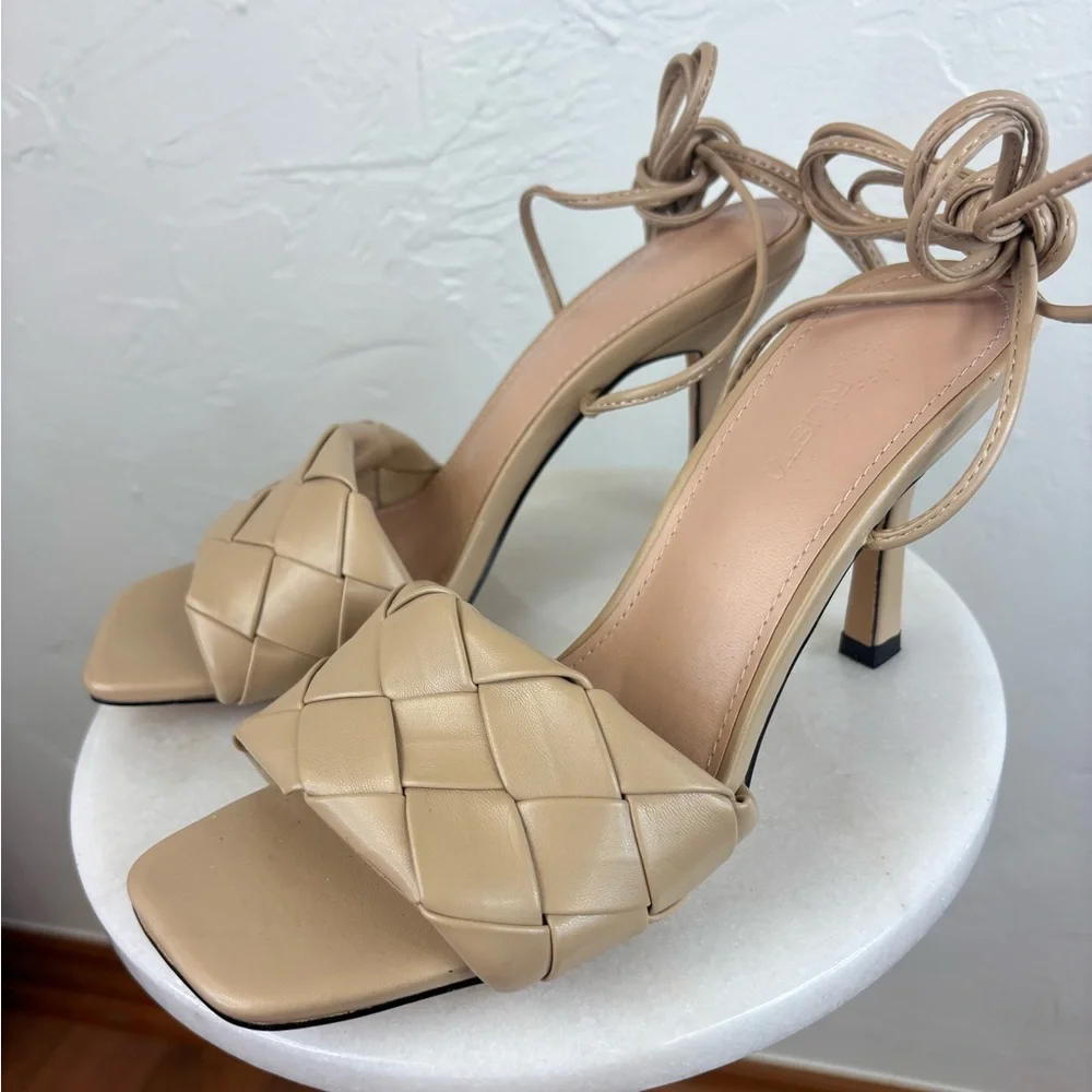 N/A strappy leather